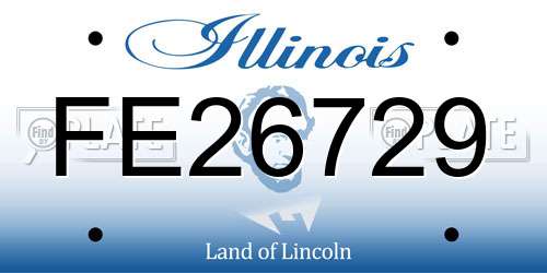 FE26729 Illinois License Plate