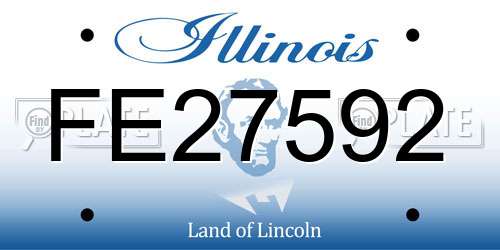FE27592 Illinois License Plate