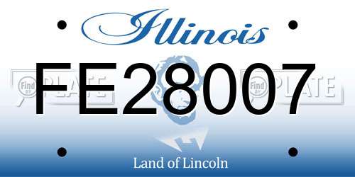 FE28007 Illinois License Plate