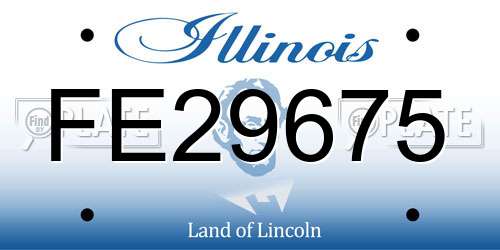 FE29675 Illinois License Plate