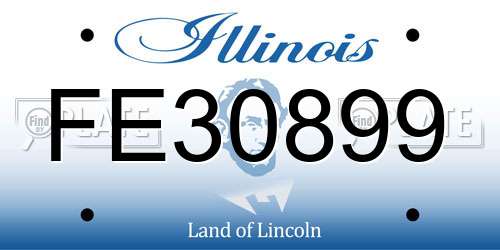 FE30899 Illinois License Plate
