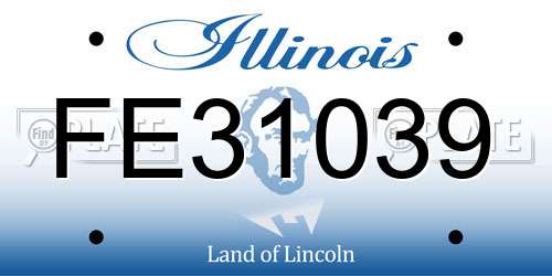 FE31039 Illinois License Plate