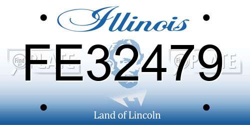 FE32479 Illinois License Plate