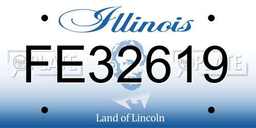 FE32619 Illinois License Plate