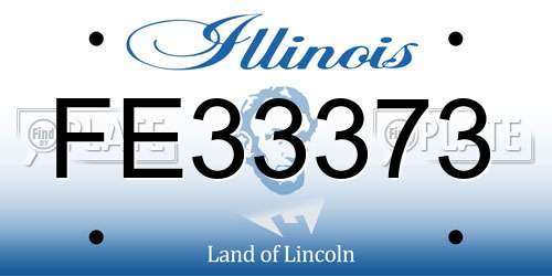 FE33373 Illinois License Plate