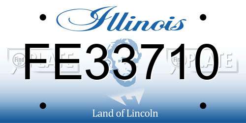 FE33710 Illinois License Plate