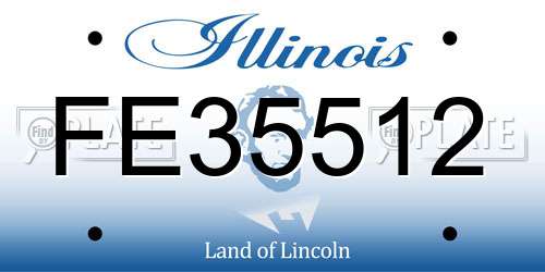 FE35512 Illinois License Plate