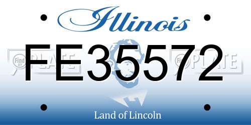 FE35572 Illinois License Plate