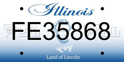 FE35868 Illinois License Plate
