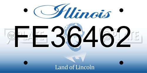 FE36462 Illinois License Plate