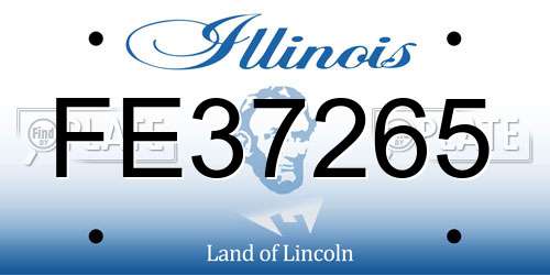FE37265 Illinois License Plate