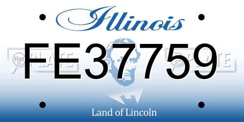 FE37759 Illinois License Plate