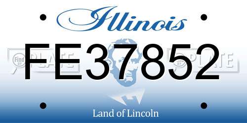FE37852 Illinois License Plate