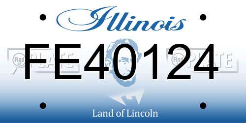 FE40124 Illinois License Plate