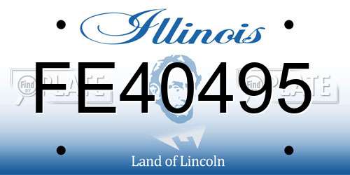 FE40495 Illinois License Plate