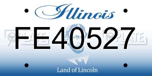 FE40527 Illinois License Plate
