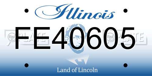 FE40605 Illinois License Plate