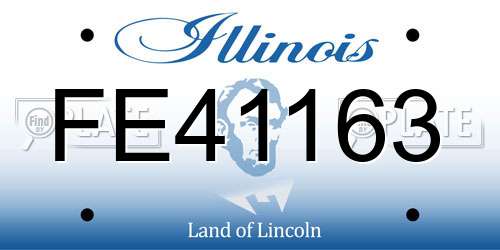 FE41163 Illinois License Plate