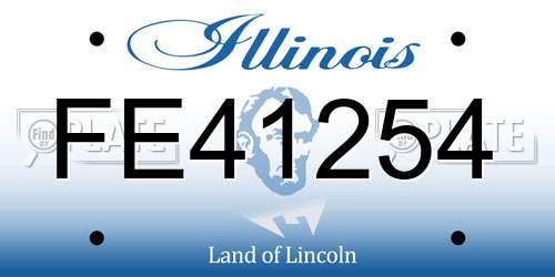 FE41254 Illinois License Plate