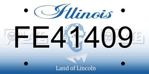 FE41409 Illinois License Plate