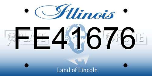 FE41676 Illinois License Plate