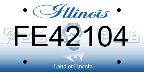FE42104 Illinois License Plate