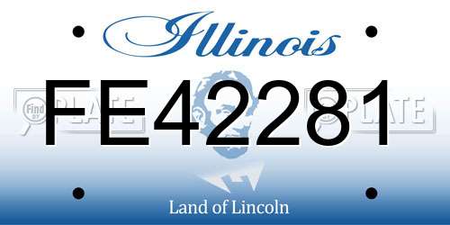 FE42281 Illinois License Plate