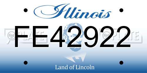 FE42922 Illinois License Plate