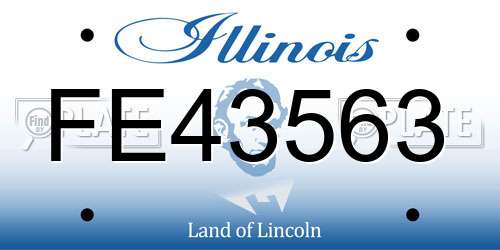 FE43563 Illinois License Plate