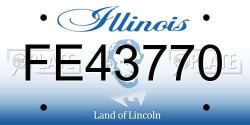 FE43770 Illinois License Plate
