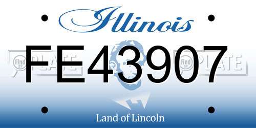 FE43907 Illinois License Plate