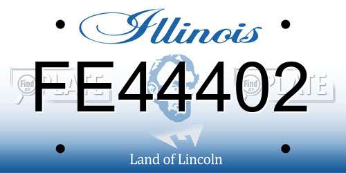FE44402 Illinois License Plate