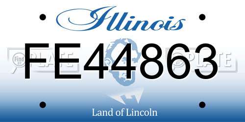 FE44863 Illinois License Plate