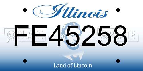 FE45258 Illinois License Plate