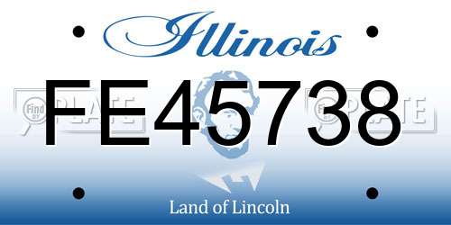 FE45738 Illinois License Plate