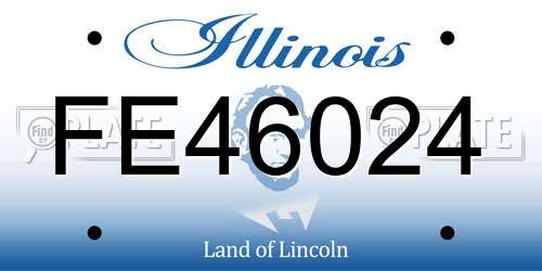 FE46024 Illinois License Plate