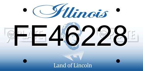 FE46228 Illinois License Plate
