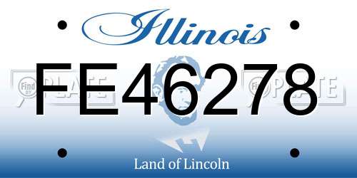 FE46278 Illinois License Plate