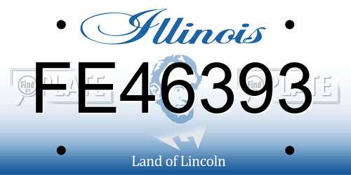 FE46393 Illinois License Plate