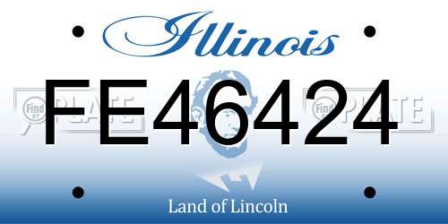 FE46424 Illinois License Plate