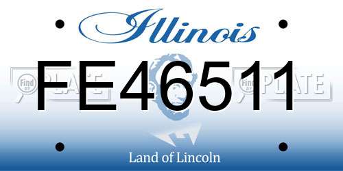 FE46511 Illinois License Plate