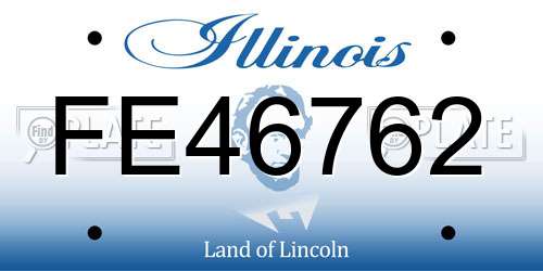 FE46762 Illinois License Plate