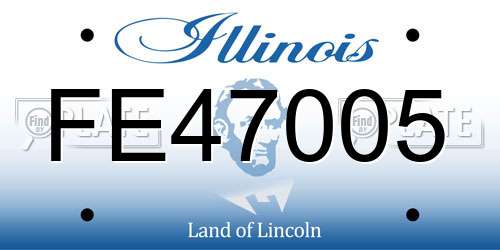 FE47005 Illinois License Plate