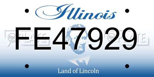 FE47929 Illinois License Plate