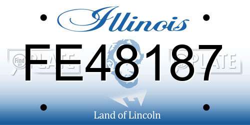 FE48187 Illinois License Plate