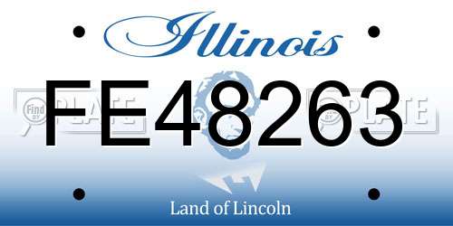 FE48263 Illinois License Plate
