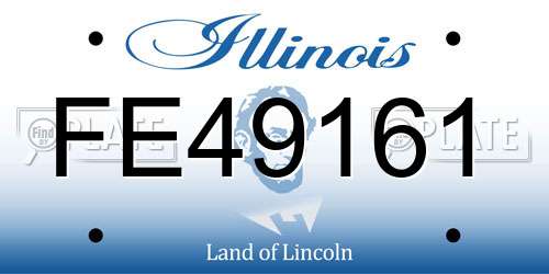 FE49161 Illinois License Plate