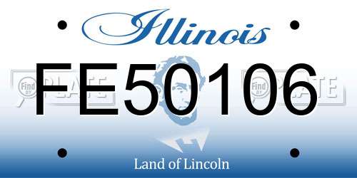 FE50106 Illinois License Plate