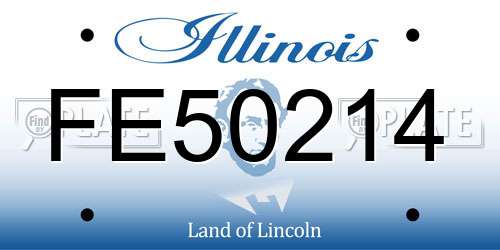 FE50214 Illinois License Plate