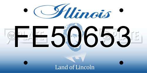 FE50653 Illinois License Plate